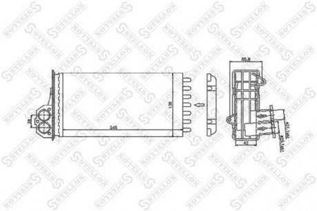 10-35047-SX STELLOX Радиатор печки / Peugeot 206 1.1-2.0HDi 98>