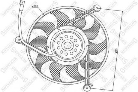 Вентилятор охлаждения / VW T4 all 91-04 STELLOX 29-99008-SX (фото 1)