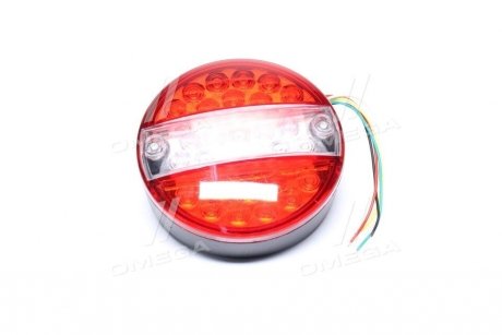 Ліхтар задній круглий LED (червоний-білий) з покажчиком повороту TEMPEST TP 97-27-94 (фото 1)