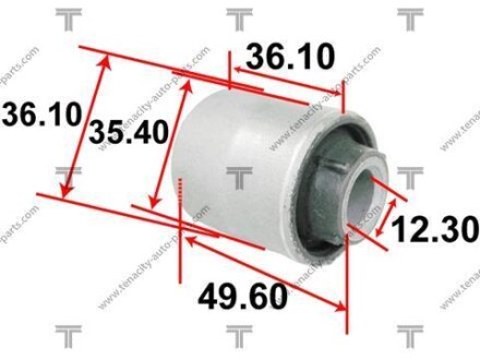 Сайлентблок важеля mitsubishi lancer 1.8/2.0 08- TENACITY AAMMI1054 (фото 1)