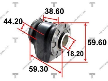 Сайлентблок важеля toyota corolla 1.6 87-91 TENACITY AAMTO1005