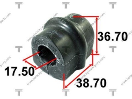 Втулка стабілізатора гумова TENACITY ASBNI1009 (фото 1)