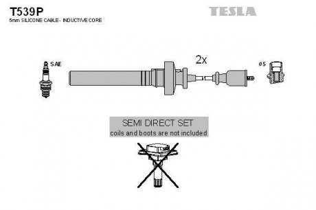 Комплект кабелів високовольтних TESLA T539P (фото 1)