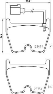 Гальмівні колодки AUDI RS3/RSQ3/TT "F "13>> TEXTAR 2249101 (фото 1)