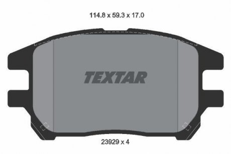 Гальмівні колодки, дискові TEXTAR 2392901 (фото 1)