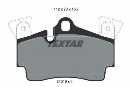 Комплект тормозных колодок, дисковый тормоз TEXTAR 2401001 (фото 1)