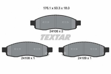 Гальмівні колодки дискові TEXTAR 2410601 (фото 1)