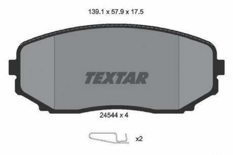 Колодки дискового тормоза TEXTAR 2454401 (фото 1)