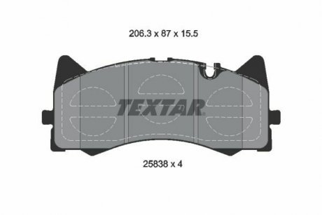 Комплект гальмівних колодок TEXTAR 2583801 (фото 1)