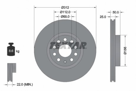 Гальмівний диск TEXTAR 98200120501 (фото 1)