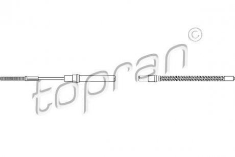 Трос ручного тормоза TOPRAN 102 833 (фото 1)