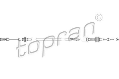 Трос акселератора TOPRAN 103086
