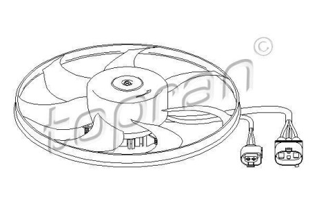 Вентилятор радіатора (охолодження двигуна) TOPRAN 111283