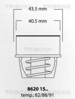 Термостат радіатора охолоджування TRISCAN 8620 1591