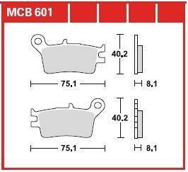 Тормозные колодки TRW MCB601 (фото 1)