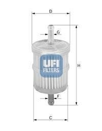 Комплект паливних фільтрів UFI 31.001.00 (фото 1)