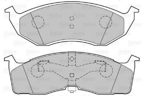 Гальмівні колодки дискові CHRYSLER Vision/Voyager "2,0-3,8 "F "93-01 Valeo 301556 (фото 1)