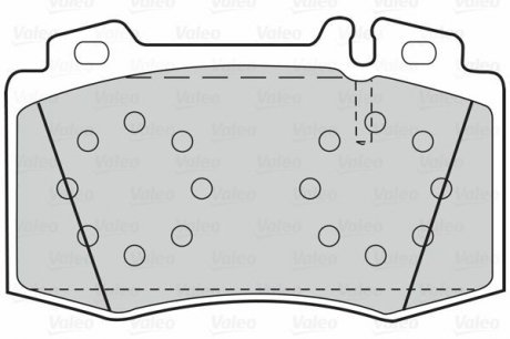 Гальмівні колодки дискові MERCEDES C-Class/CLK/CLS/E-Class/S-Class/SL/SLK "1,8-6,0 "F "92-12 Valeo 302044 (фото 1)