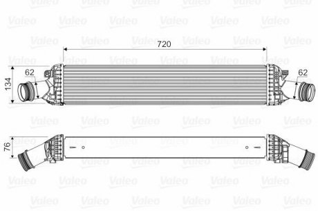 Радіатор (інтеркулер) охолодження повітря в системі наддуву Valeo 818654