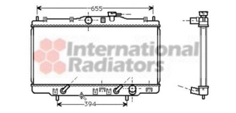 Радіатор ACCORD6 18i AT +-AC 98-02 Van Wezel 25002119