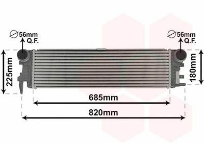 Радіатор інтеркулера Van Wezel 30014700