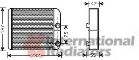 Радіатор обігрівача MITSUBISHI L200/GALANT5 ALL 96-03 (вир-во) Van Wezel 32006186