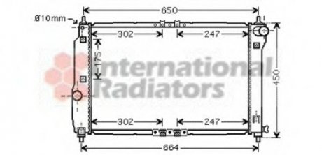 Радиатор охлаждения CHEVROLET AVEO (T250, T255) (05-) 1.4 i 16V Van Wezel 81002067 (фото 1)