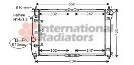 Радиатор охлаждения CHEVROLET AVEO 1.5 (AT) Van Wezel 81002068 (фото 1)