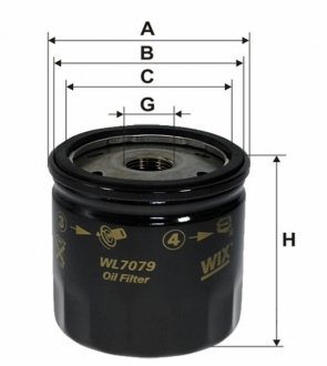 Фильтр масляный двигателя FIAT OP534/ (WIX-Filtron) WIX FILTERS WL7079