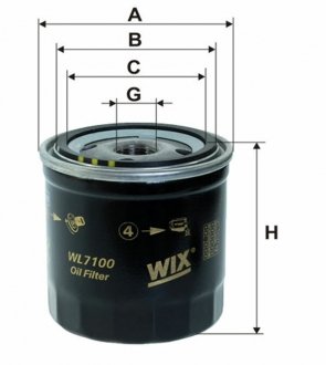 Фільтр масляний WIX FILTERS WL7100
