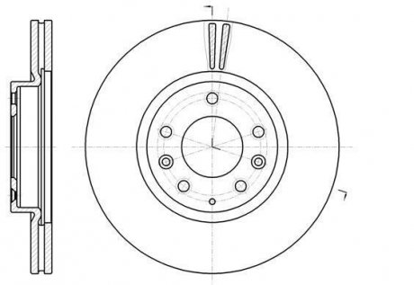 Гальмівний диск перед. Mazda 6/Atenza/6 (07-21) WOKING D61235.10