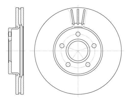 Диск тормозной Ford Focus II III C-max I II Grand C-max I / перед WOK WOKING D6710.10 (фото 1)