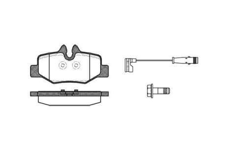 Колодки тормозные дисковые MB Vito 639 / задн Bosch ver. WOKING P10103.02 (фото 1)