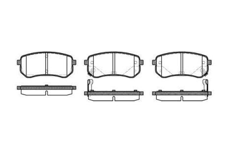 Гальмівні колодки зад. Hyundai Accent/Kia Rio/Ceed 05- (mando) WOKING P10353.02 (фото 1)