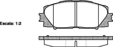 Колодки гальмівні диск. перед. (Remsa) Toyota Yaris II 05>,Yaris III 10> (P13243.00) WOKING P1324300 (фото 1)