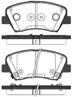 Гальмівні колодки перед. Ceed/Cerato/Elantra/Equus/i30 (09-21) WOKING P15123.32