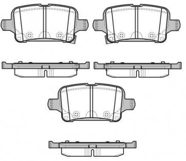 Гальмівні колодки задні Opel Astra K 15- WOKING P17283.02 (фото 1)