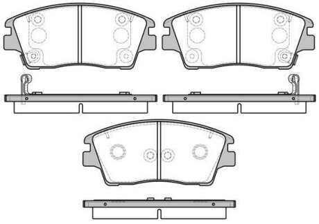 Гальмівні колодки перед Hyundai Tucson 1.6-2.0 14- WOKING P17763.02