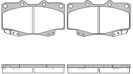 Колодки тормозные дисковые Toyota Hilux 97>05 05>15 / перед (P2153.22) WOKING P215322 (фото 1)