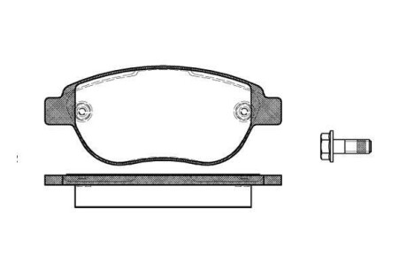 Колодки тормозные дисковые PSA Berlingo Partner I / C4 I 206 207 307 / Doblo I / WOKING P9413.00 (фото 1)