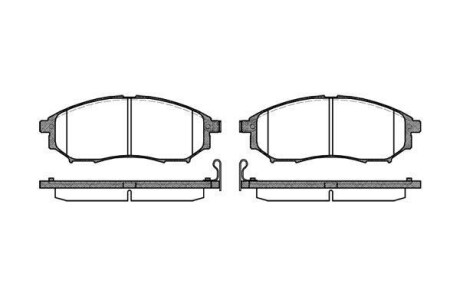 Гальмівні колодки пер. QX50/Q70/Q60/Navara/Qashqai/Murano/Pathfinder/Koleos 01- WOKING P9523.14 (фото 1)