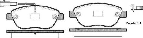 Колодки тормозные дисковые Fiat Doblo Combo 10> / Punto Linea 07> / перед (P9593 WOKING P9593.11 (фото 1)