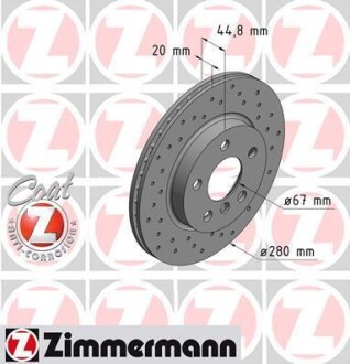 Диск тормозной ZIMMERMANN 150.2924.52