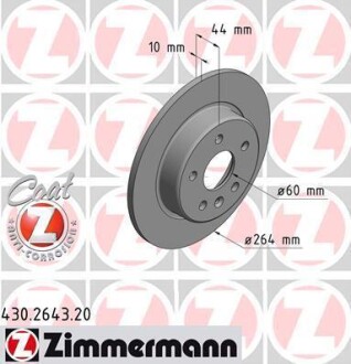 Диск тормозной ZIMMERMANN 430.2643.20