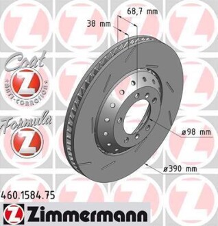 Гальмiвнi диски Formula Z ZIMMERMANN 460158475 (фото 1)