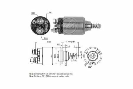 Реле втягуюче стартера ZM ZM545